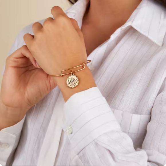 Alex + Ani | Mermaid Charm Bangle in Gold - Picture 3 of 5
